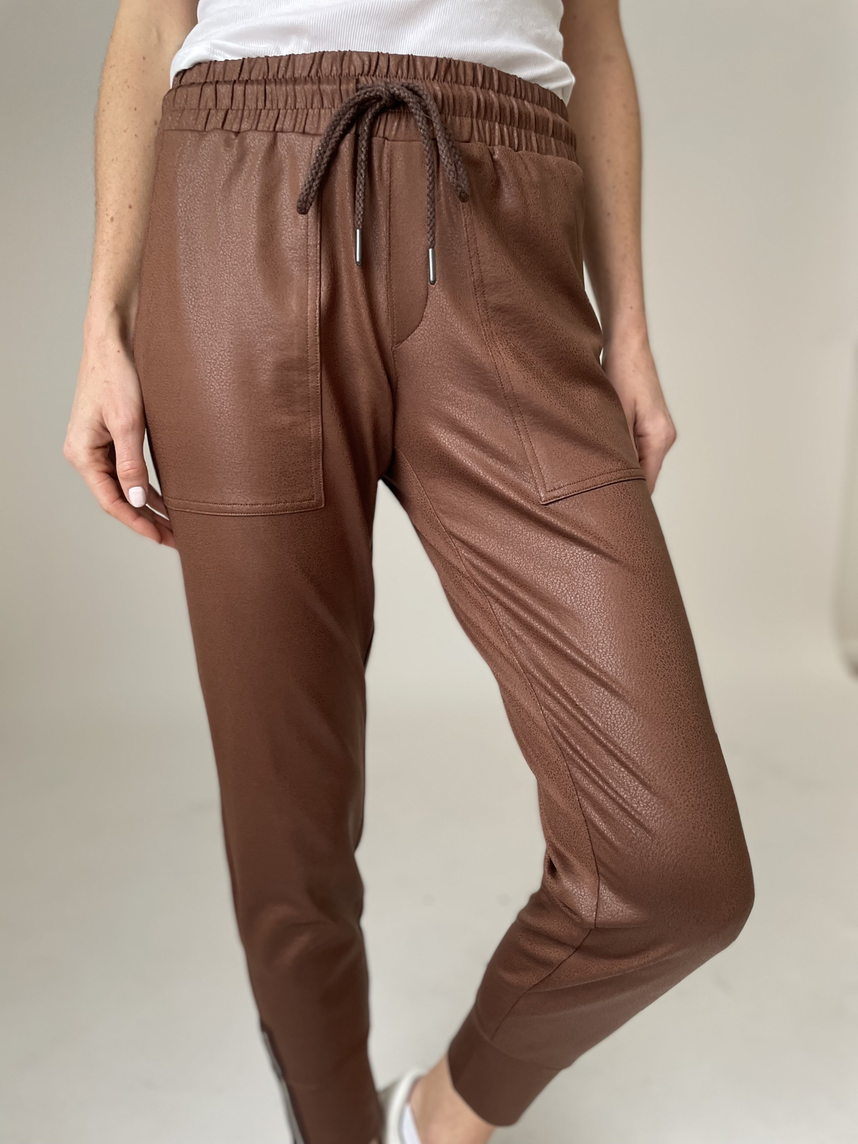 Headliner Coated Zip Jogger Cinnamon