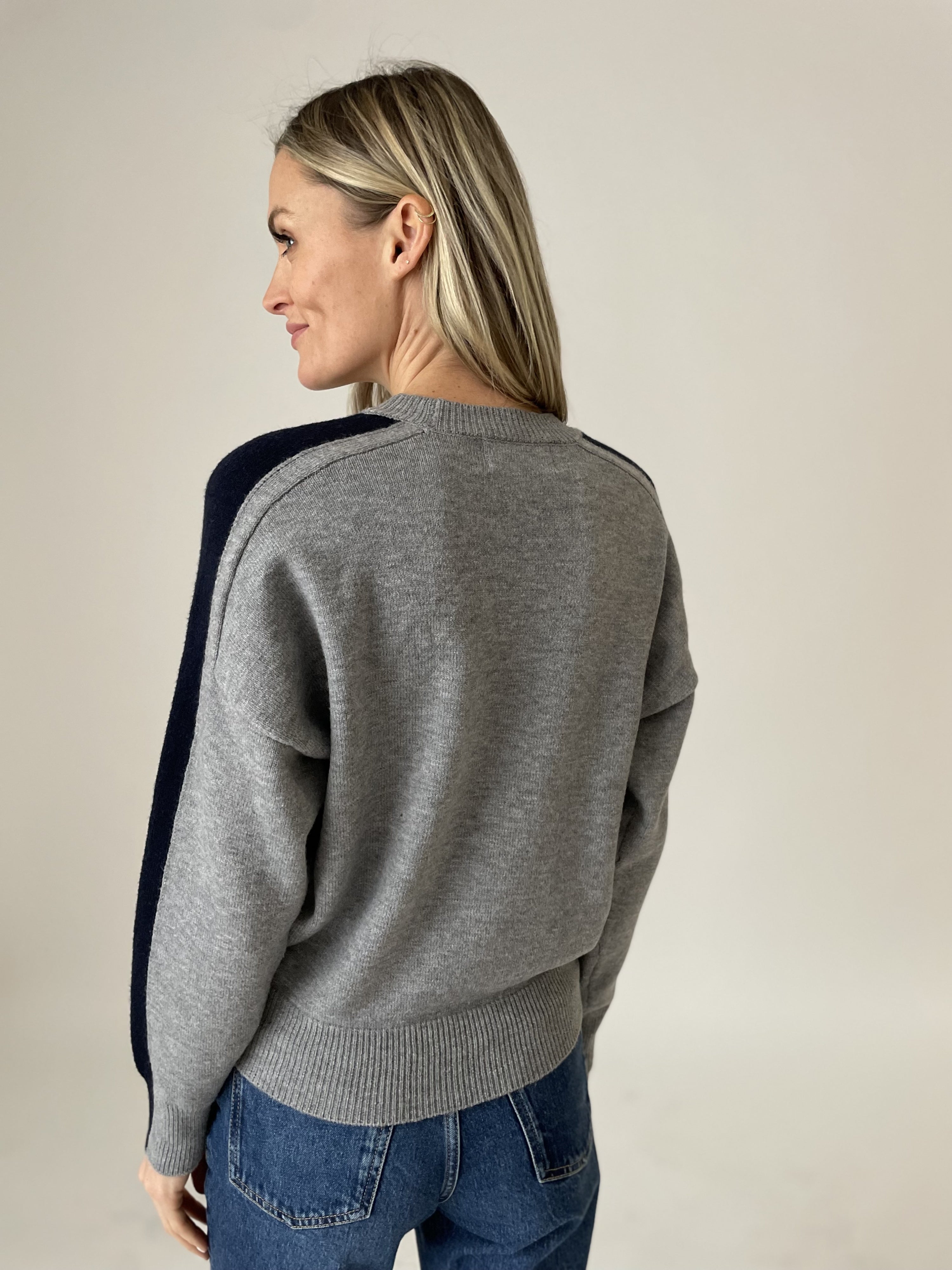 Sale Morgan Star Sweater Grey/Navy