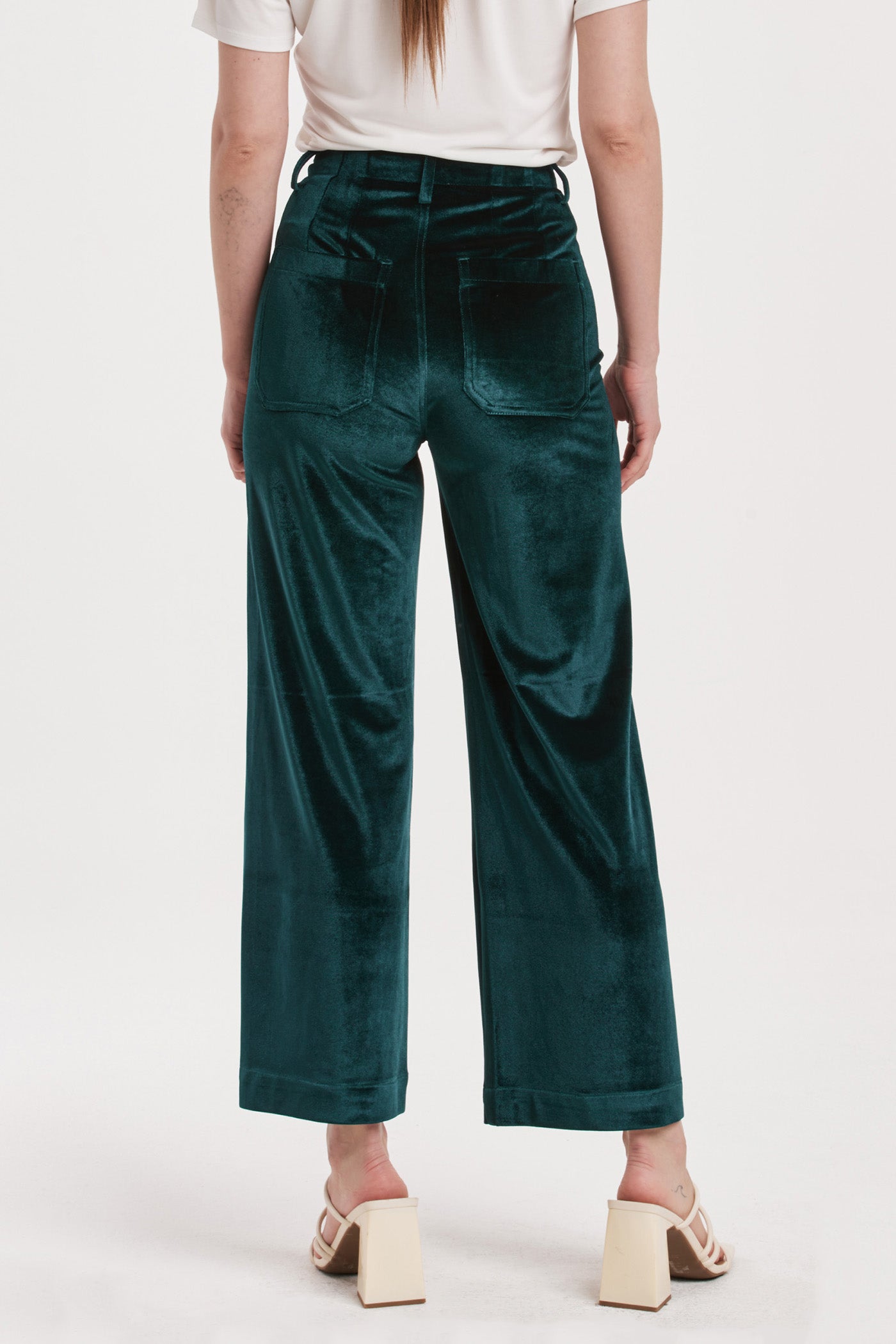 Velvet High Rise Wide Leg Pants Clover