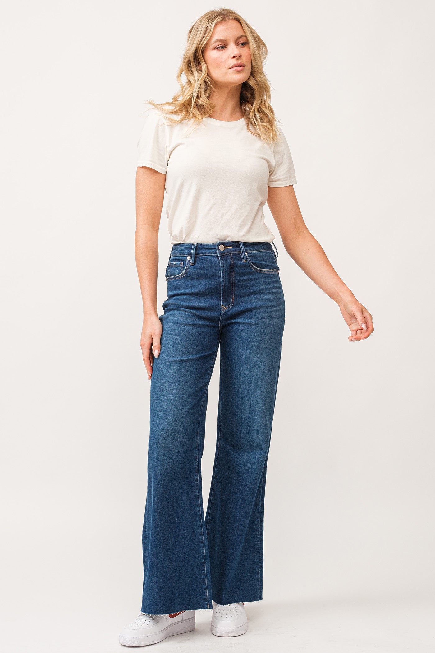 Fiona High Rise Wide Leg Jeans Borealis