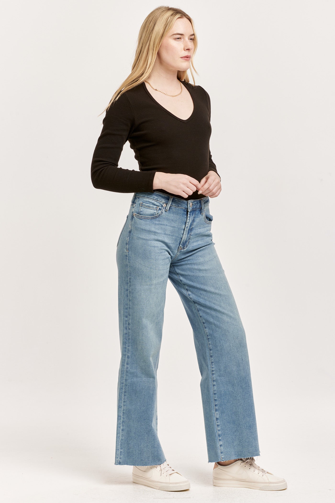 Fiona High Rise Wide Leg Jeans Artic Denim