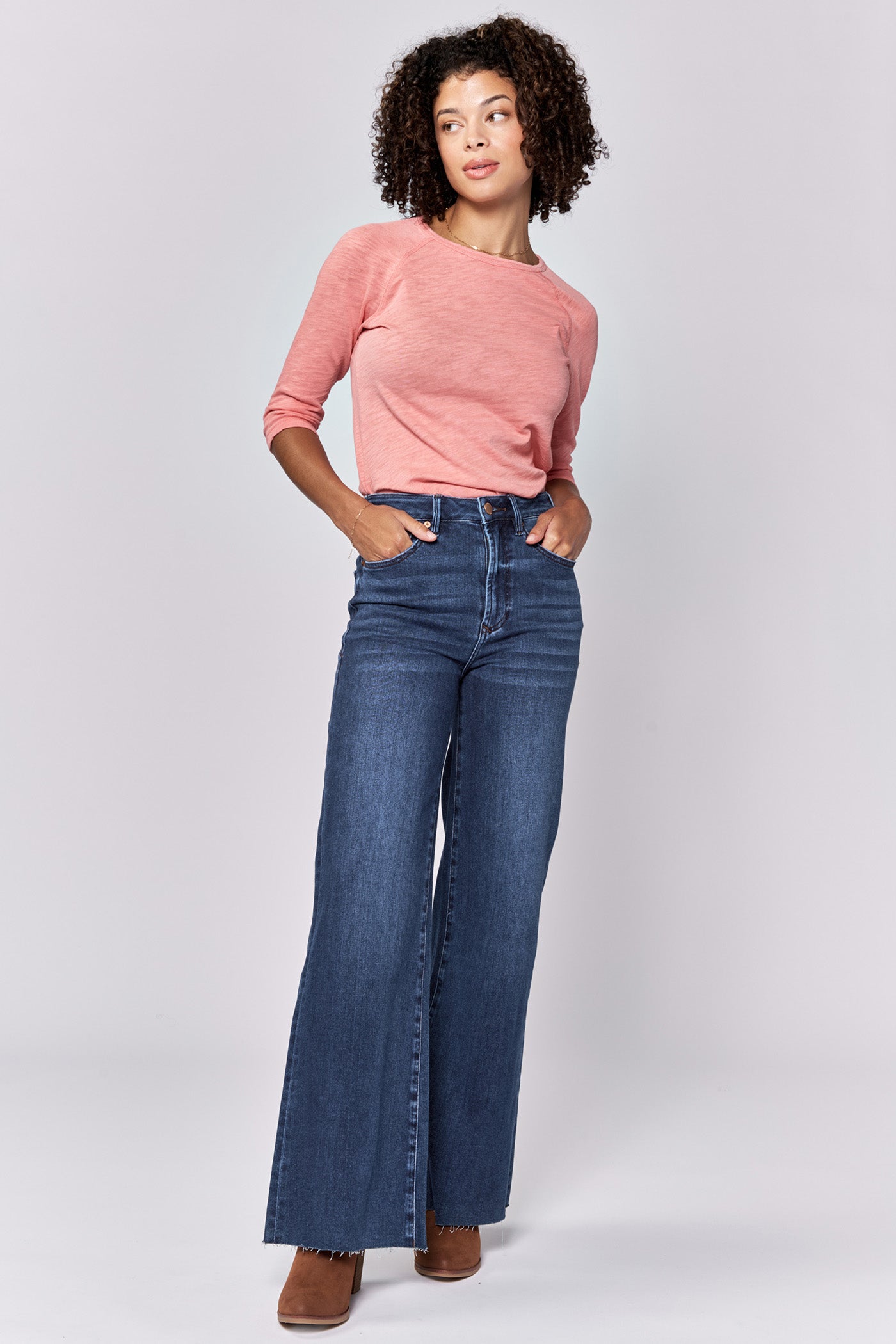 Fiona High Rise Wide Leg Jeans Star Demand