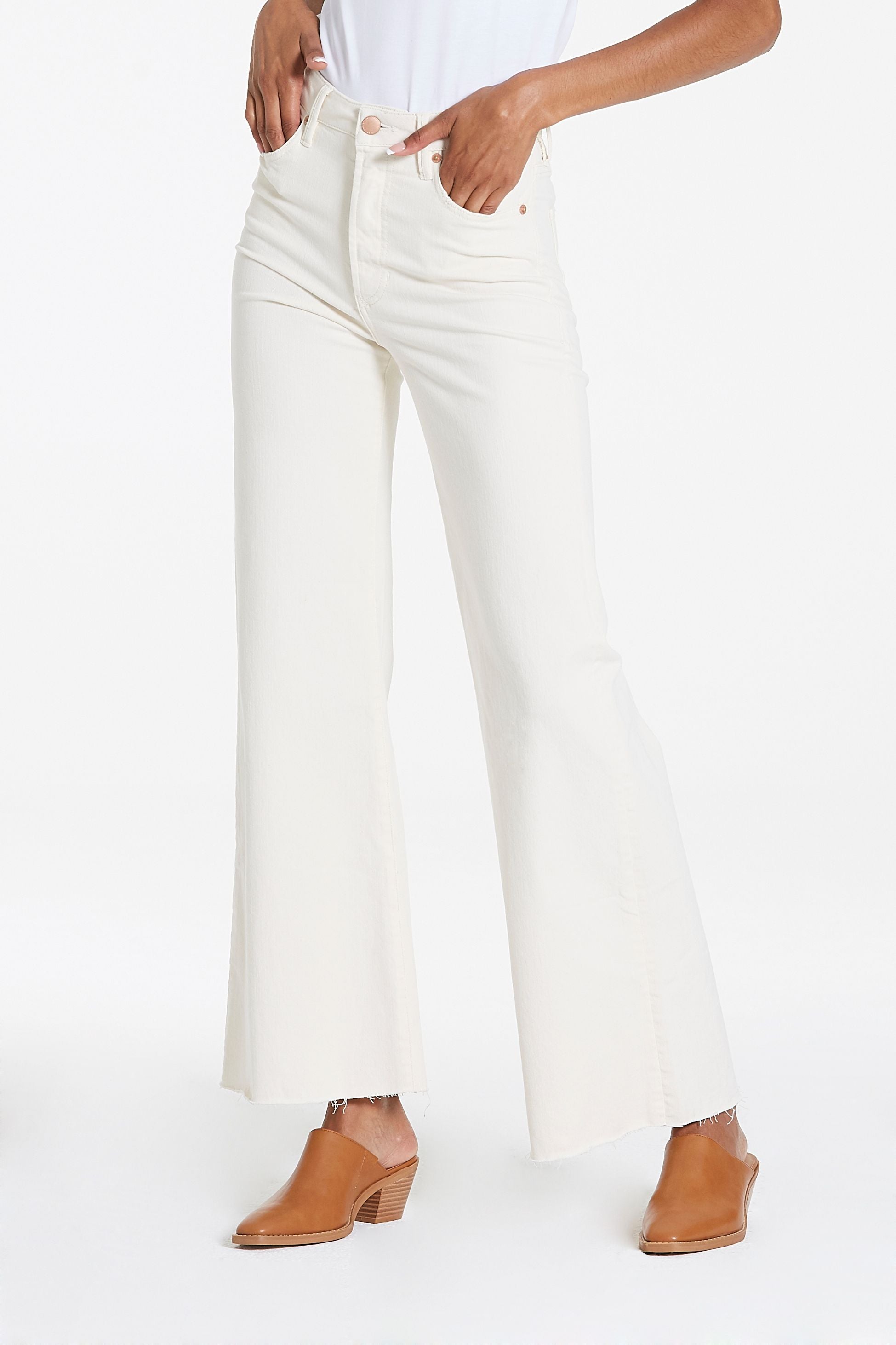 Fiona High Rise Wide Leg Jeans Wheat