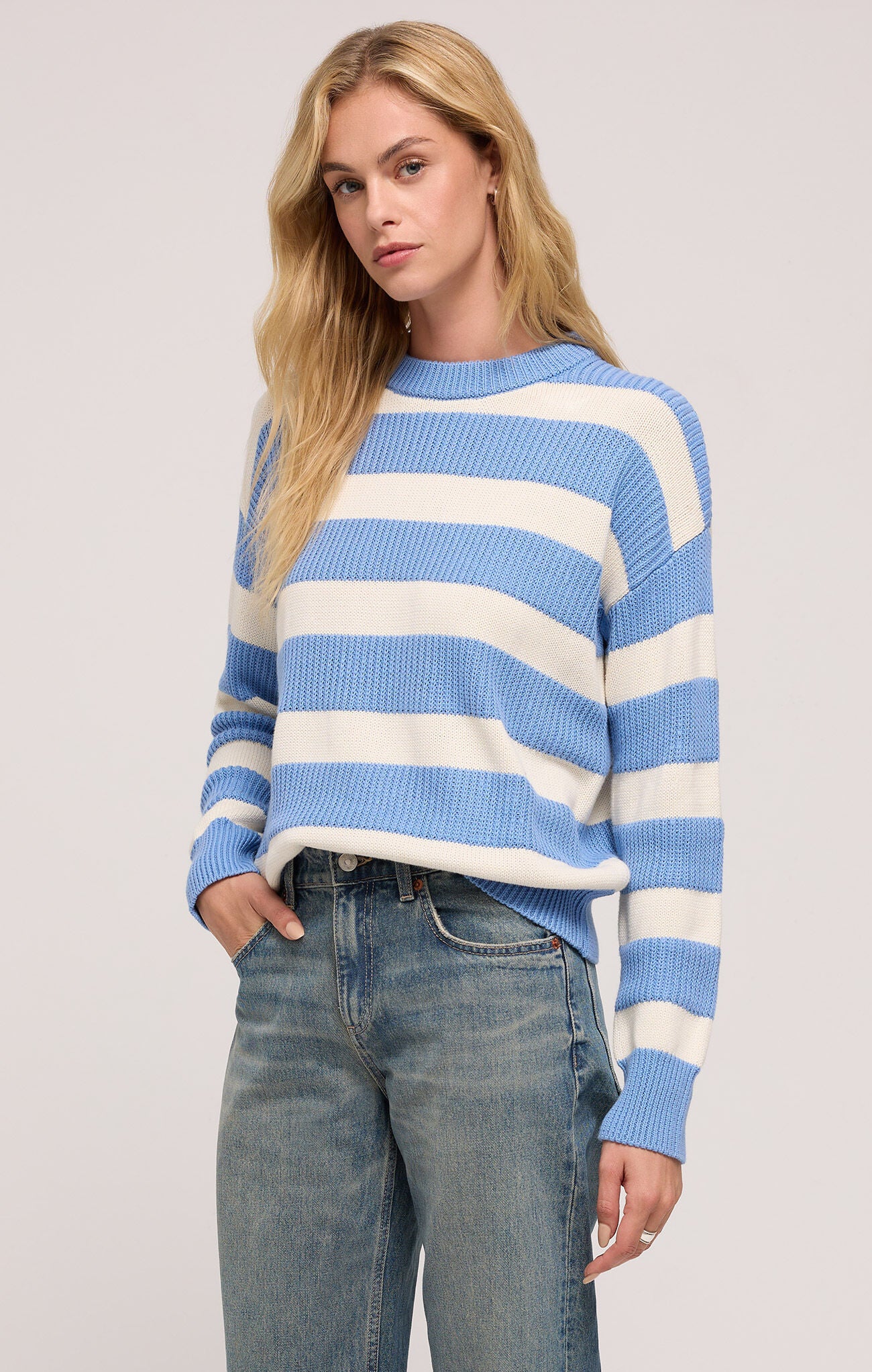 Boyfriend Sailor Sweater Blue River