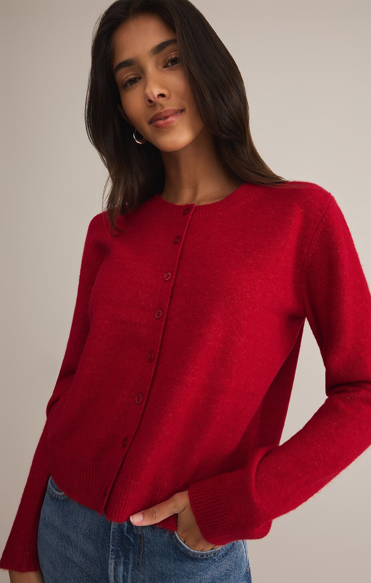 Outlook Cardigan Haute Red