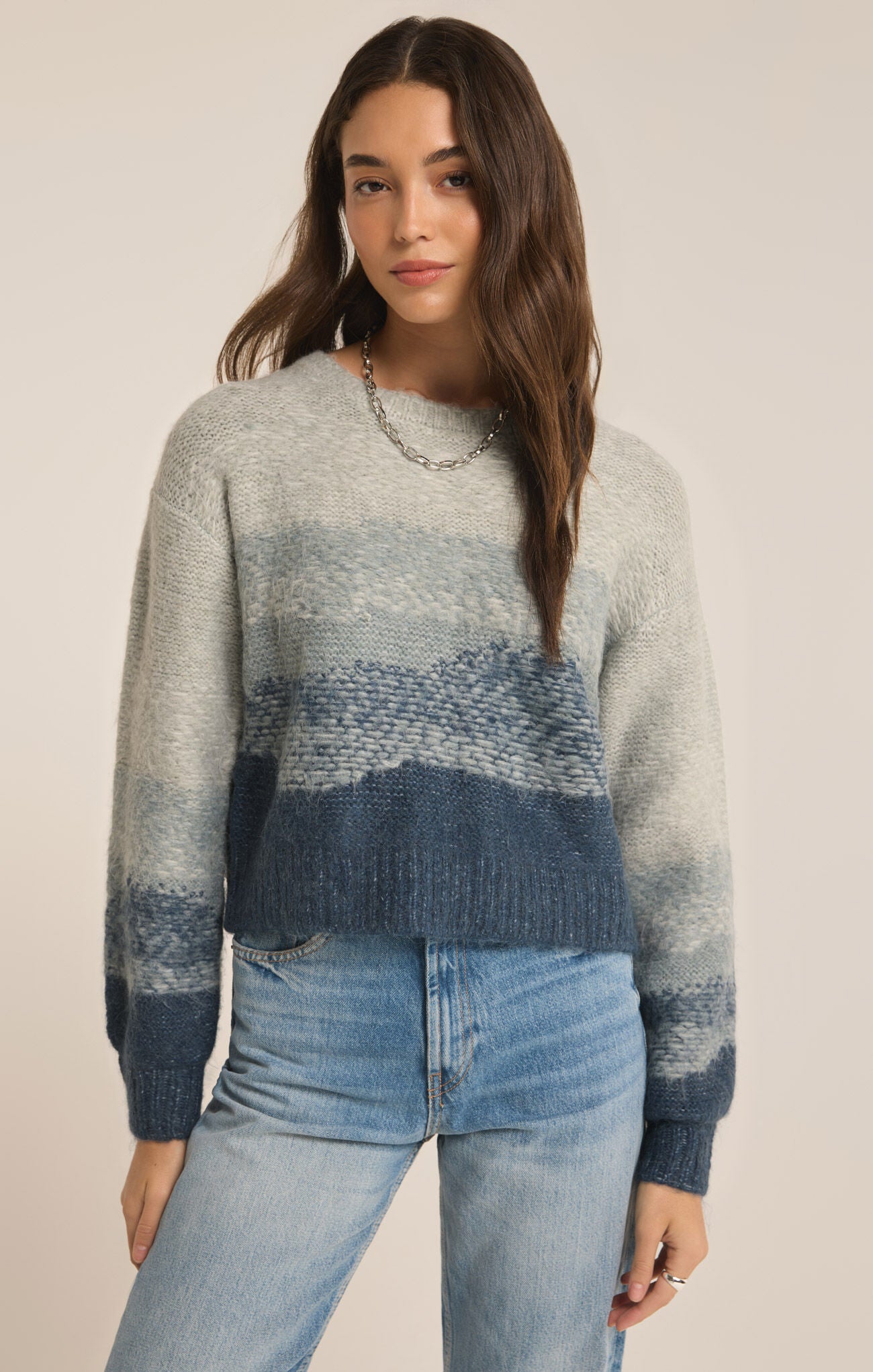 Tranquil Waters Sweater Light Denim