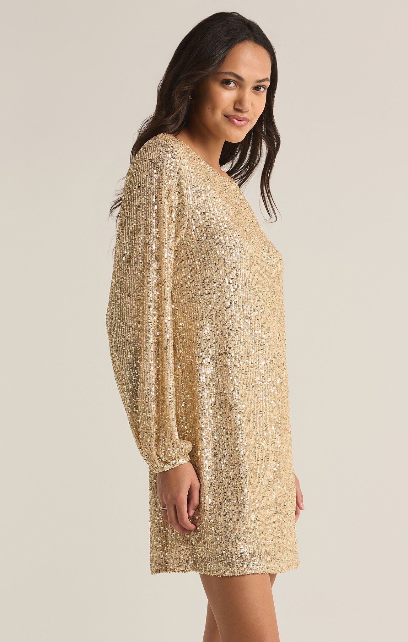 Andromeda Sequin Mini Dress Champagne