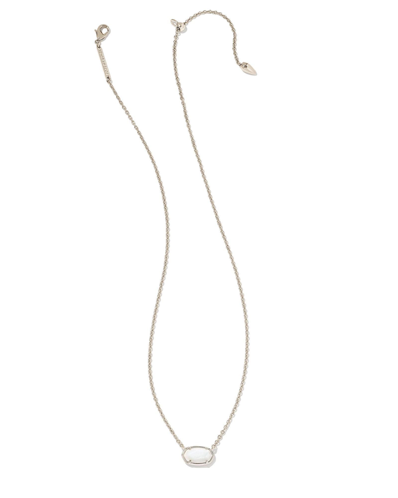 Grayson Short Pendant Necklace White MOP Silver